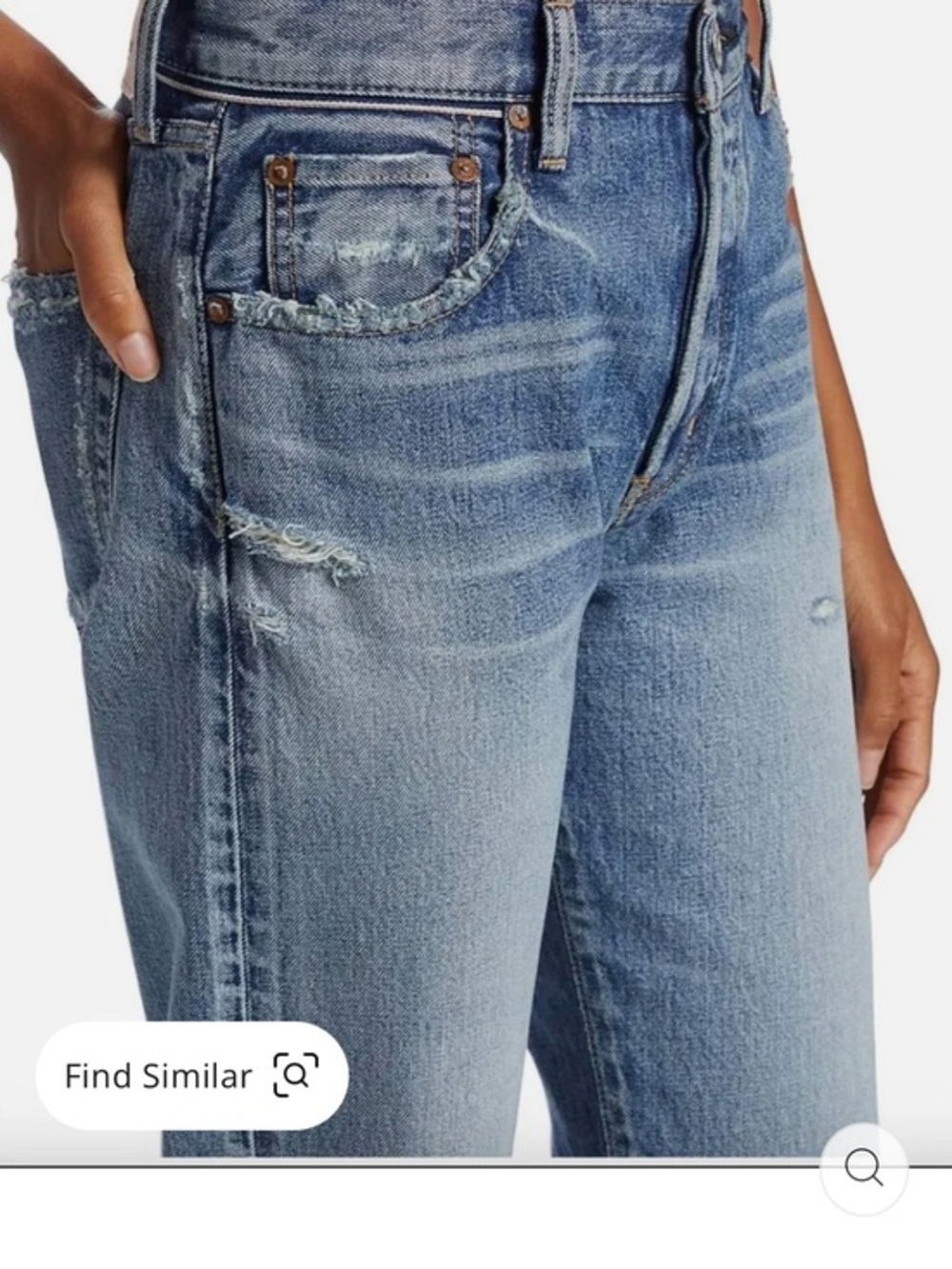 Moussy Distressed Straight Jeans 30 NWT